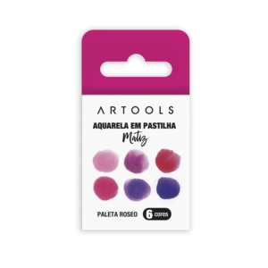 Aquarela Pastilha Matiz - Roseo - 6 Cores